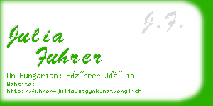 julia fuhrer business card